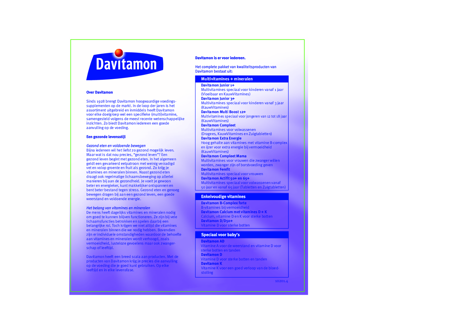 Vitamine D 50+ Tabletten afbeelding van document #2, gebruiksaanwijzing